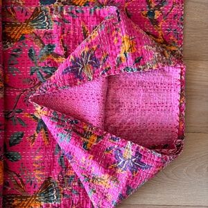 Bright pink blanket